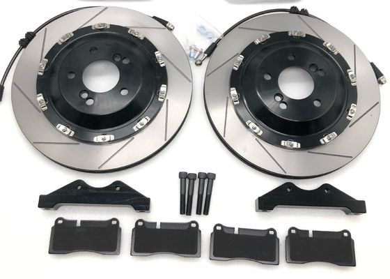 HT250 Rear Car 4 Pot Brake Kits For Cars Caliper Full Floating Bell 355*28mm