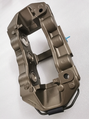 6 Position Car Brake Caliper GT6 Matte Gray Green Logo Customized
