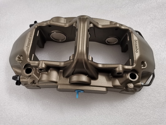 6 Position Car Brake Caliper GT6 Matte Gray Green Logo Customized
