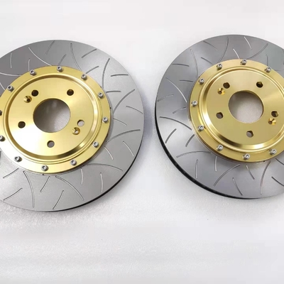 Front Wheel Dragon 355x30 Brake Disc Bell Golden For Kia Sportage