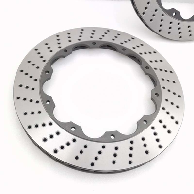 2pcs Car Wheel Brake Disc 400*28mm Drilled Rotor Gray Cast Iron