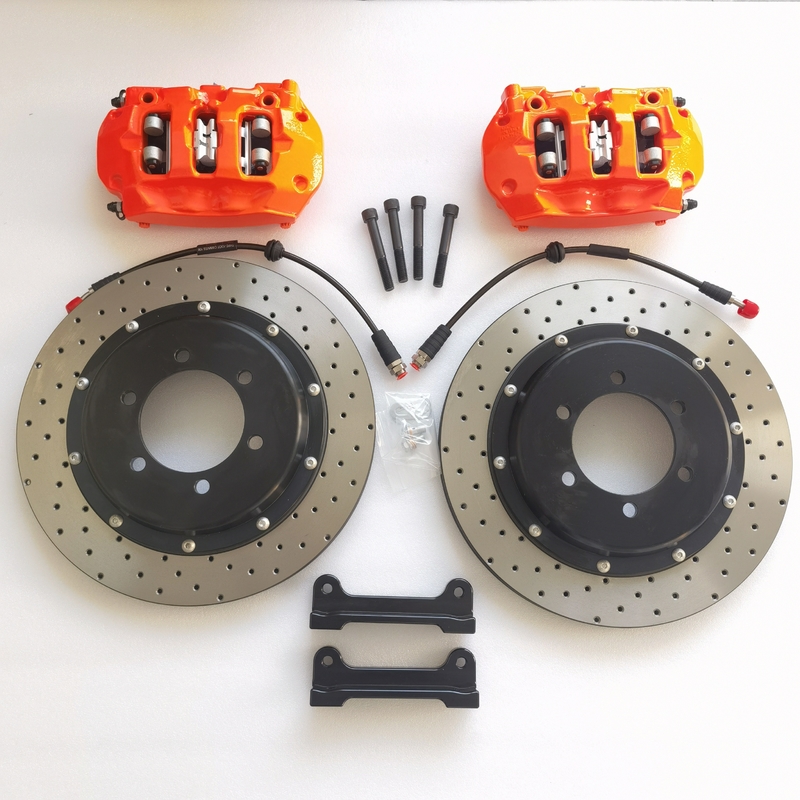 Cayenne 4 Pot Brake Caliper Orange 380mm For Toyota Fortuner